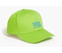 Embroidered cotton-twill cap - Green