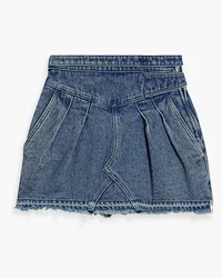 RED Valentino Skirt-effect frayed denim shorts - Blue Blue