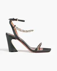 Zimmermann Chain-trimmed satin sandals - Green Green