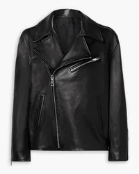 Nili Lotan Avoye tie-detailed leather biker jacket - Black Black