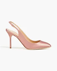 Sergio Rossi Satin slingback pumps - Pink Pink