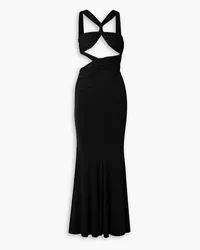 Retrofête Fletcher twisted cutout stretch-jersey maxi dress - Black Black