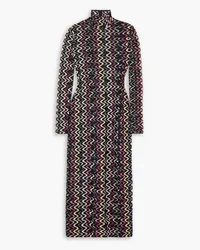 Missoni Jacquard-knit wool-blend turtleneck maxi dress - Black Black