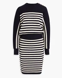 Alexandre Vauthier Striped ribbed wool dress - Blue Blue