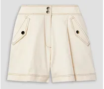 Keita cotton-blend canvas shorts - White