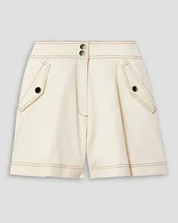 Veronica Beard Keita cotton-blend canvas shorts - White White