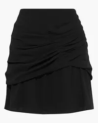 IRO Lussac layered ruched crepe mini skirt - Black Black