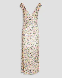 Elie Saab Embellished silk-blend tulle maxi dress - White White