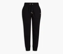 Sahtaneh embellished French cotton-terry track pants - Black