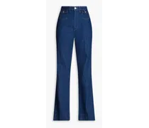 70s faded high-rise wide-leg jeans - Blue