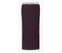 Crocheted cotton-blend midi skirt - Purple