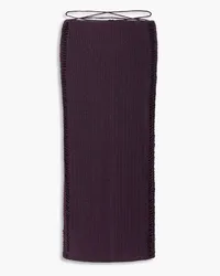 Magda Butrym Crocheted cotton-blend midi skirt - Purple Purple