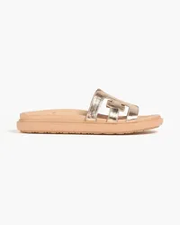 Sam Edelman Valeri metallic leather slides - Metallic Metallic