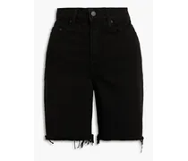 Tyler frayed denim shorts - Black