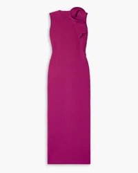 Roland Mouret Draped stretch-knit maxi dress - Purple Purple