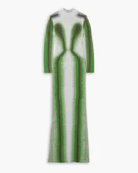 Y/PROJECT Metallic jacquard-knit maxi dress - Green Green