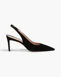 Stuart Weitzman Stuart 75 suede slingback pumps - Black Black