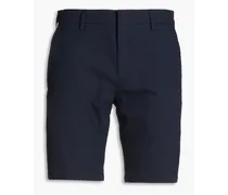 Cotton-blend seersucker shorts - Blue