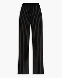 Joseph Pinstriped merino wool wide-leg pants - Black Black