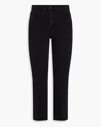 L'Agence Cropped high-rise slim-leg jeans - Black Black