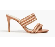 Emmy woven leather mules - Brown