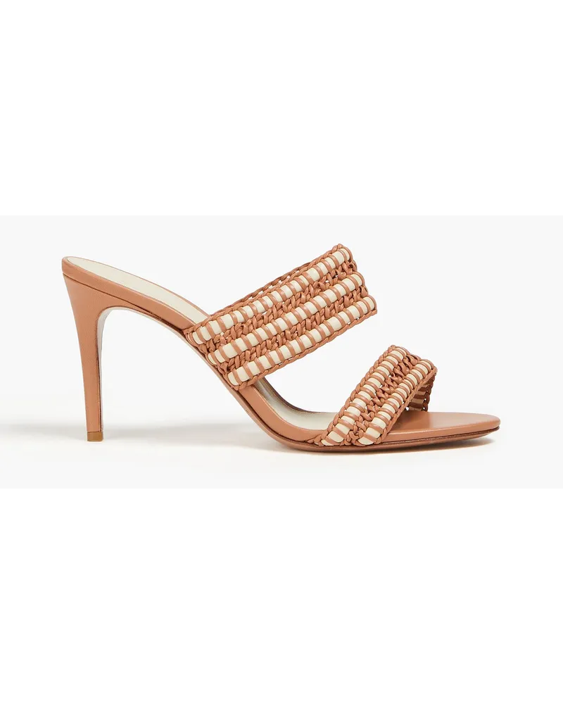 Alexandre Birman Emmy woven leather mules - Brown Brown