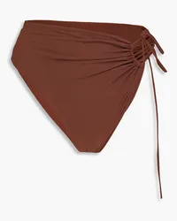 Magda Butrym Cutout high-rise bikini briefs - Brown Brown