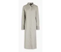 Cotton-blend poplin midi shirt dress - Neutral