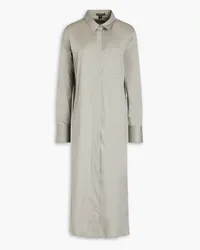 James Perse Cotton-blend poplin midi shirt dress - Neutral Neutral