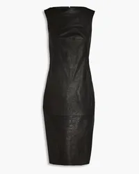 Rick Owens Open-back stretch-leather dress - Black Black