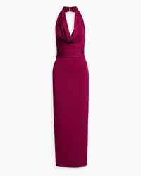 NICHOLAS Autumn draped jersey halterneck gown - Purple Purple