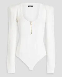 Balmain Pointelle-knit bodysuit - White White