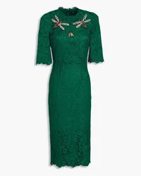 Dolce & Gabbana Embellished corded lace dress - Green Green