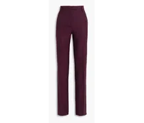 Wool straight-leg pants - Purple