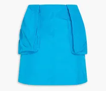Gathered taffeta mini skirt - Blue