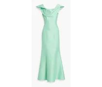 Draped faille gown - Green