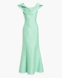 Badgley Mischka Draped faille gown - Green Green