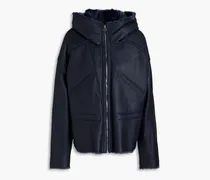 Shearling hooded jacket - Blue