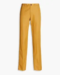 Slowear Incotex Micky linen and cotton-blend twill chinos - Yellow Yellow