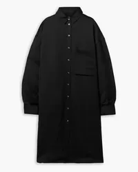 Marques ' Almeida Linen-blend satin shirt dress - Black Black