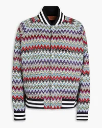 Missoni Cotton-jacquard bomber jacket - Purple Purple