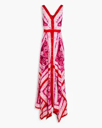 Altuzarra Valentine tie-dyed silk-crepe de chine midi dress - Red Red