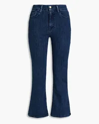 Frame Denim Kinley cropped high-rise kick-flare jeans - Blue Blue