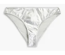 The Nani metallic mid-rise bikini briefs - Metallic