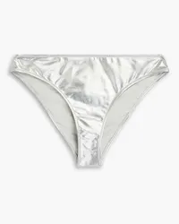 Solid and Striped The Nani metallic mid-rise bikini briefs - Metallic Metallic