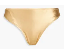 The Nani metallic mid-rise bikini briefs - Metallic