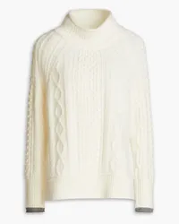 Alex Mill Camil cable-knit wool-blend turtleneck sweater - White White