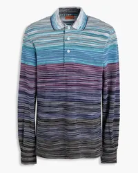 Missoni Space-dyed cotton polo shirt - Blue Blue