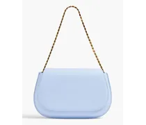 Crest leather shoulder bag - Blue