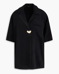 Mother of Pearl Frayed Tencel-twill shirt - Black Black